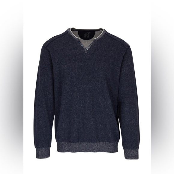 Raffi Other - NWT Raffi NWT 100% Cotton Reversible Henley Sweater Midnight Size M
